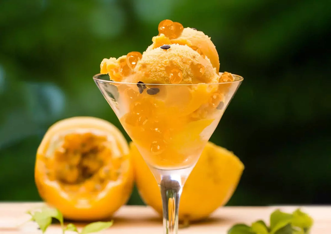 Passion fruit sorbet 2025 without ice cream maker