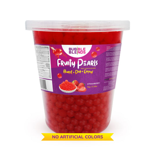 2.2LBS Strawberry Popping Boba Fruit Juice Filled Pearls